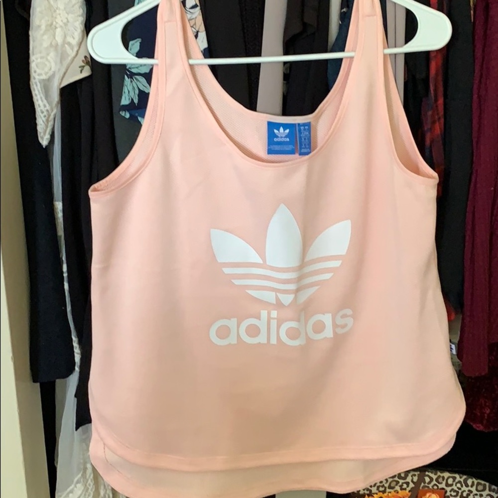 Pink Adidas tank top